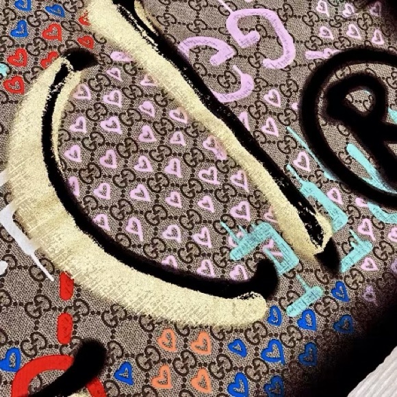 Authentic Gucci Gucci Ghost Rare “Life is Gucci” Silk Scarf - Picture 7 of 12